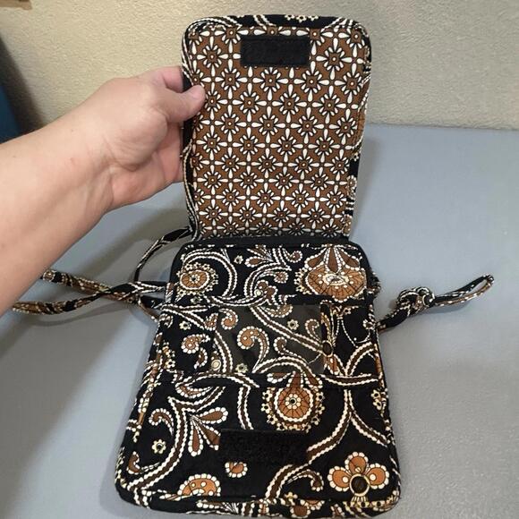 Vera Bradley Caffe Latte Flap Front Hipster Crossbody Shoulder Bag Purse Strap - Picture 4 of 14